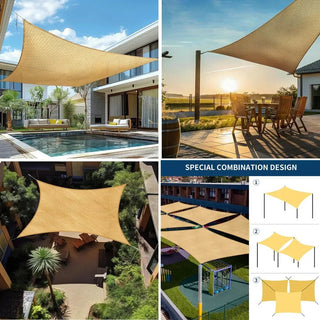 Tenda Da Sola Per Giardino Varie Dimensioni Vari Colori Idrorepellente Grigio Beige Marrone - INTERIOR DREAM DESIGN