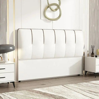 Testiera Letto Pelle Imbottita Grigio Chiaro Scuro Bianco Diversi Modelli Arredamento Base Letto-INTERIOR DREAM DESIGN