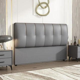 Testiera Letto Pelle Imbottita Grigio Chiaro Scuro Bianco Diversi Modelli Arredamento Base Letto-INTERIOR DREAM DESIGN