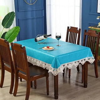 Tovaglia Ecopelle Diversi Colori Pizzo Elegante Resistente Impermeabile Casa Cucina-INTERIOR DREAM DESIGN