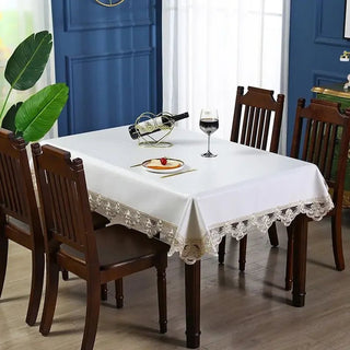 Tovaglia Ecopelle Diversi Colori Pizzo Elegante Resistente Impermeabile Casa Cucina-INTERIOR DREAM DESIGN