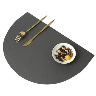 Tovagliette Cucina Colazione Pelle Forma Semicerchio Diversi Colori Arredamento Utensili Casa-INTERIOR DREAM DESIGN