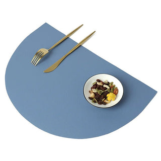 Tovagliette Cucina Colazione Pelle Forma Semicerchio Diversi Colori Arredamento Utensili Casa-INTERIOR DREAM DESIGN