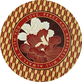 Tovagliette Rotonde Set 2 Pezzi Cucina Impermeabili Pelle PVC Colorate Fantasia Disegni-INTERIOR DREAM DESIGN