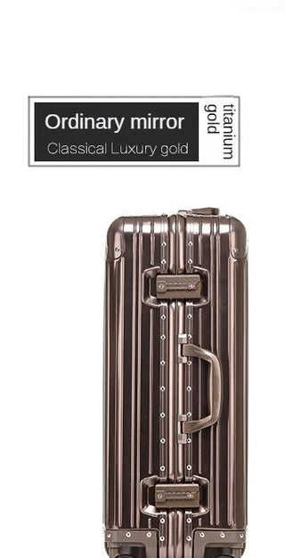 Trolley Viaggio Diversi Colori 4 Ruote Materiale Alluminio Metallo Resistente Partenza-INTERIOR DREAM DESIGN