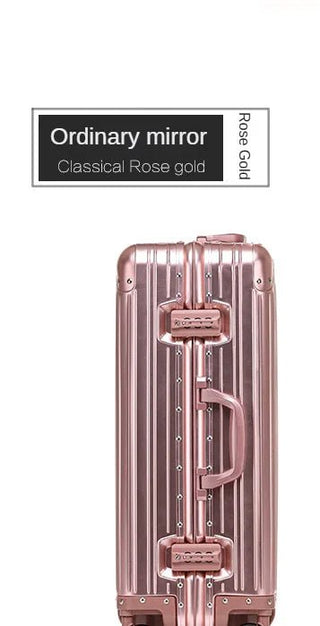 Trolley Viaggio Diversi Colori 4 Ruote Materiale Alluminio Metallo Resistente Partenza-INTERIOR DREAM DESIGN