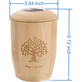 Urna Colore Chiaro Marrone Materiale Legno Albero Della Vita Animali Domestici - INTERIOR DREAM DESIGN