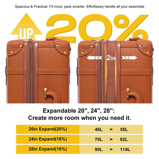 Valigie Colore Arancione Stile Vintage Retro Diverse Dimensioni Viaggio Attrezzature - INTERIOR DREAM DESIGN