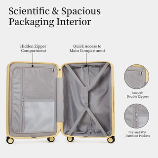 Valigie Diversi Colori Pastello Giallo Azzurro Marrone Bianco Diverse Dimensioni - INTERIOR DREAM DESIGN