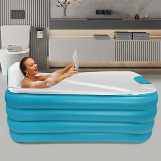 Vasca Bagno Gonfiabile Pieghevole Pompa Aria Elettrica Relax Accessori Casa - INTERIOR DREAM DESIGN