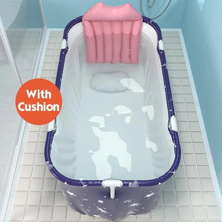 Vasca da Bagno Adulti Bambini Pieghevole Massaggio Portatile Relax Accessori Casa - INTERIOR DREAM DESIGN