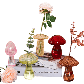 Vasi Forma Fungo Diverse Dimensioni Colori Materiale Vetro Resistente Arredamento Decorazione Casa-INTERIOR DREAM DESIGN