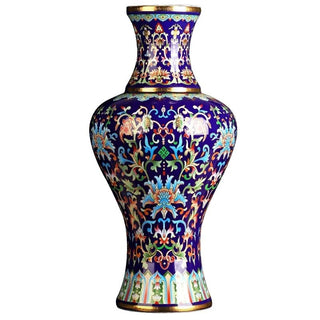 Vaso ceramica Arredamento Decorazione Alta Qualità Design Vintage Decorato Multicolore-INTERIOR DREAM DESIGN