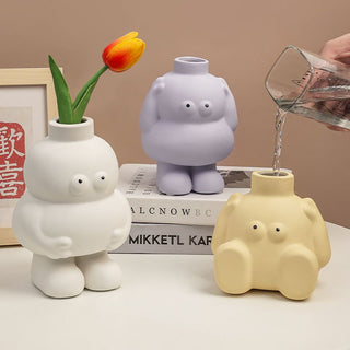 Vaso Ceramica Stile Nordico Forma Umana Astratta - INTERIOR DREAM DESIGN