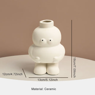 Vaso Ceramica Stile Nordico Forma Umana Astratta - INTERIOR DREAM DESIGN