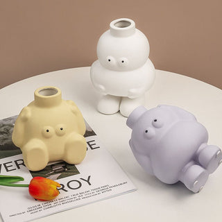 Vaso Ceramica Stile Nordico Forma Umana Astratta - INTERIOR DREAM DESIGN