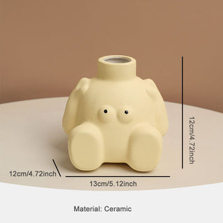 Vaso Ceramica Stile Nordico Forma Umana Astratta - INTERIOR DREAM DESIGN