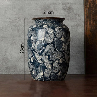 Vaso Ceramica Verde Scuro Diverse Dimensioni Elegante Design Raffinato-INTERIOR DREAM DESIGN