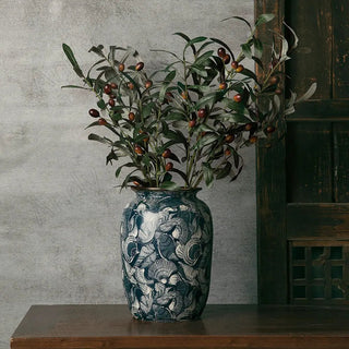 Vaso Ceramica Verde Scuro Diverse Dimensioni Elegante Design Raffinato-INTERIOR DREAM DESIGN