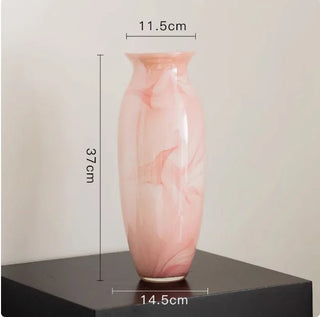 Vaso Creativo Diverse Misure Vetro Delicato Elegante Rosa Fantasioso Decorazione Casa-INTERIOR DREAM DESIGN