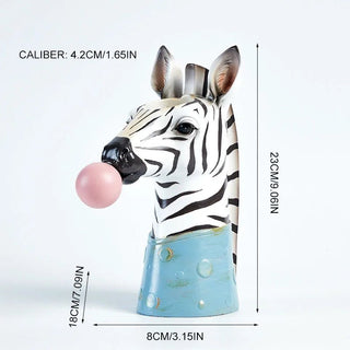 Vaso Creativo Moderno Animali Particolare Zebra Giraffa Decorazioni Casa Resina-INTERIOR DREAM DESIGN