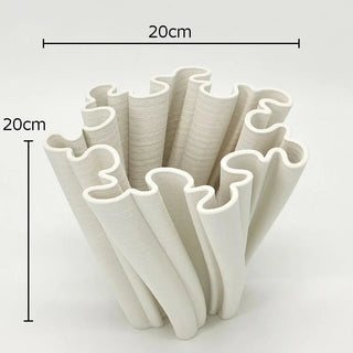 Vaso Decorativo Particolare Bianco Blu Diverse Dimensioni Decorazioni Casa Ceramica-INTERIOR DREAM DESIGN