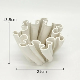 Vaso Decorativo Particolare Bianco Blu Diverse Dimensioni Decorazioni Casa Ceramica-INTERIOR DREAM DESIGN