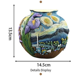 Vaso Decorazione Stile Quadro Famoso Resina Piccole Dimensioni Decorazione Casa-INTERIOR DREAM DESIGN