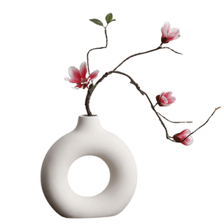 Vaso Fiori Minimal Diversi Colori Bianco Nero Diverse Dimensioni Arredamento Moderno Casa Decorazione-INTERIOR DREAM DESIGN