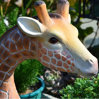 Vaso Forma Giraffa Esterno Giardino Grandi Dimensioni Resina Colorato Design Innovativo-INTERIOR DREAM DESIGN