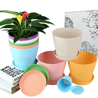 Vaso Giardino Colorato Decorazione Giardino Design Moderno Arredo Giardino Composizione Floreale-INTERIOR DREAM DESIGN