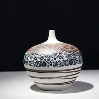 Vaso Materiale Ceramica Decorazione Casa Design Moderno Composizione Floreale-INTERIOR DREAM DESIGN