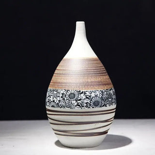 Vaso Materiale Ceramica Decorazione Casa Design Moderno Composizione Floreale-INTERIOR DREAM DESIGN