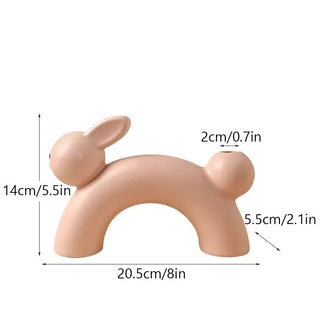 Vaso Materiale Ceramica Diverse Colorazioni Modello Coniglio Composizione Floreale Arredo Casa-INTERIOR DREAM DESIGN