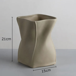 Vaso Materiale Ceramica Diverse Colorazioni Resistente Grandi Capacità Composizione Floreale-INTERIOR DREAM DESIGN