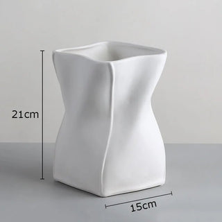 Vaso Materiale Ceramica Diverse Colorazioni Resistente Grandi Capacità Composizione Floreale-INTERIOR DREAM DESIGN