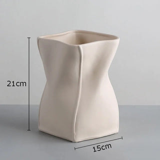 Vaso Materiale Ceramica Diverse Colorazioni Resistente Grandi Capacità Composizione Floreale-INTERIOR DREAM DESIGN