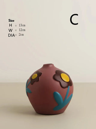 Vaso Materiale Ceramica Diversi Modelli Decorazione Moderna Arredo Casa Composizione Floreale-INTERIOR DREAM DESIGN