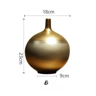 Vaso Materiale Metallo Diverse Dimensioni Composizione Floreale Arredo Casa Decorazione Elegante-INTERIOR DREAM DESIGN