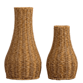 Vaso Materiale Rattan Diverse Dimensioni Composizioni Floreale Arredo Casa Innovativo-INTERIOR DREAM DESIGN