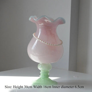 Vaso Materiale Vetro Decorazione Casa Composizione Floreale Arredo Moderno Resistente-INTERIOR DREAM DESIGN