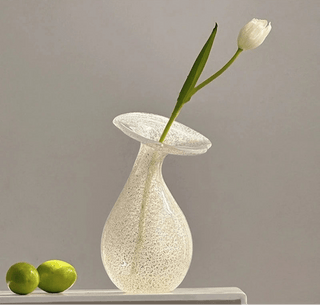 Vaso Materiale Vetro Design Elegante Composizione Floreale Arredo Casa Design Moderno-INTERIOR DREAM DESIGN