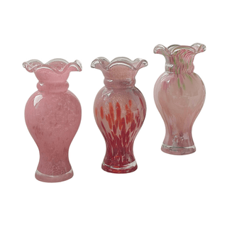 Vaso Materiale Vetro Diverse Colorazioni Design Moderno Creativo Elegante Composizione Floreale-INTERIOR DREAM DESIGN