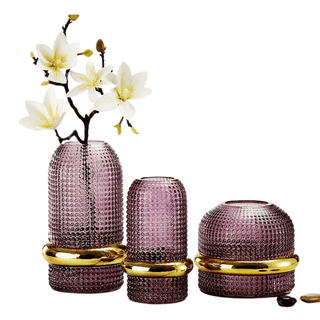 Vaso Materiale Vetro Diverse Dimensioni Arredo Casa Composizione Floreale Decorazione Moderna-INTERIOR DREAM DESIGN