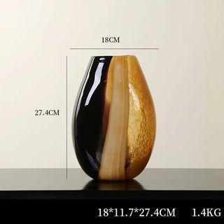 Vaso Materiale Vetro Diverse Dimensioni Design Moderno Elegante Composizione Floreale-INTERIOR DREAM DESIGN