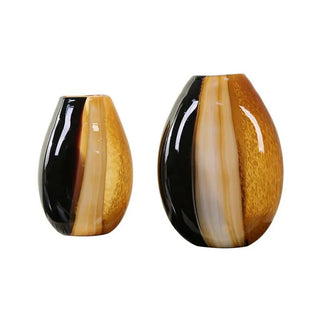 Vaso Materiale Vetro Diverse Dimensioni Design Moderno Elegante Composizione Floreale-INTERIOR DREAM DESIGN