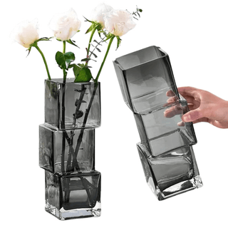 Vaso Materiale Vetro Grandi Capacità Composizione Florale Arredo Casa Decorazione Moderna-INTERIOR DREAM DESIGN