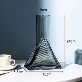 Vaso Materiale Vetro Modello Geometrico Diversi Modelli Design Creativo Moderno Composizione Floreale-INTERIOR DREAM DESIGN