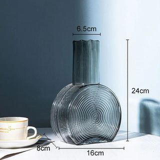 Vaso Materiale Vetro Modello Geometrico Diversi Modelli Design Creativo Moderno Composizione Floreale-INTERIOR DREAM DESIGN