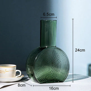 Vaso Materiale Vetro Modello Geometrico Diversi Modelli Design Creativo Moderno Composizione Floreale-INTERIOR DREAM DESIGN